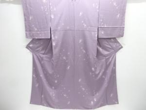 未使用品　仕立て上がり　花に蝶模様小紋着物